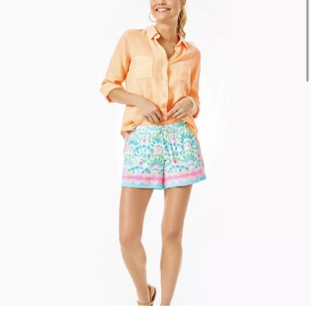 Lilly Pulitzer Katia Shorts Caribbean Citrus Women's Shorts small - Picture 2 of 8